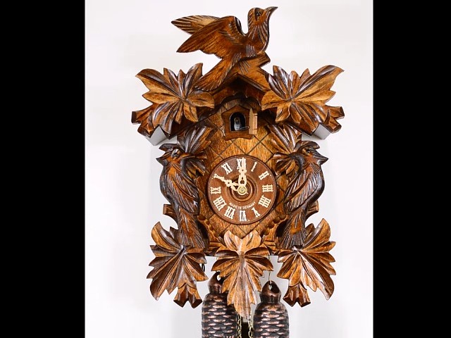 Reloj cucú follajes, pájaros días de cuerda