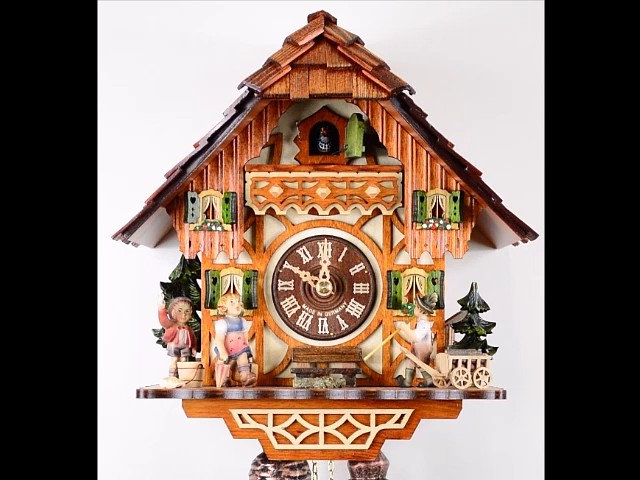 Pendule à Coucou Engstler – Maison Forêt-Noire Avec Roue De Moulin – EN 48715 MT – Neuf