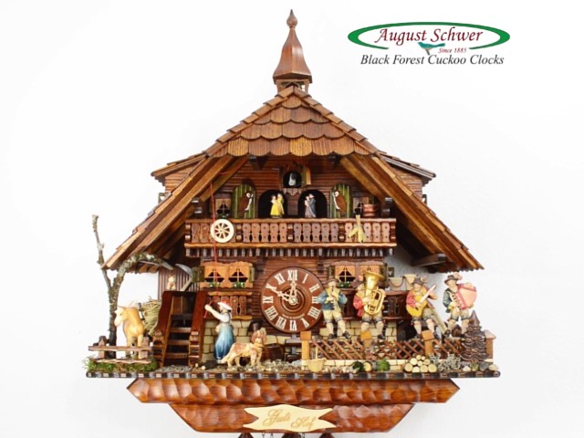 Pendolo Per Orologio A Cucù August Schwer 9.0401.01 - Fatto A Mano In Germania - Foto 13